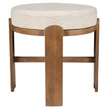 Verona Cotton & Mango Wood Accent Stool